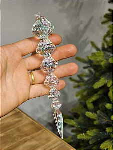 PENDENTE ESTALACTITE TRANSLUCIDO 19CM