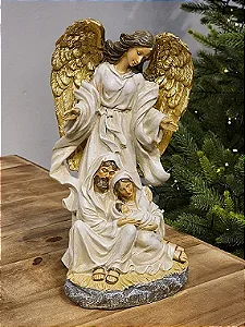 ANJA COM SAGRADA FAMÍLIA EM RESINA 28CM