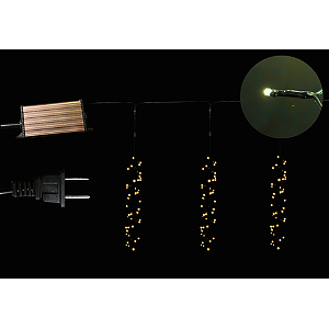 PISCA CASCATA EFEITO SNOWFAAL 5 METROS 6 CAIDAS 576 LEDS WARM BIVOLT