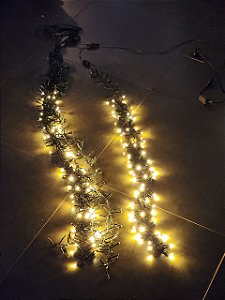 PISCA CASCATA EFEITO SNOW 5 METROS 6 CAIDAS 576 LEDS WARM BIVOLT