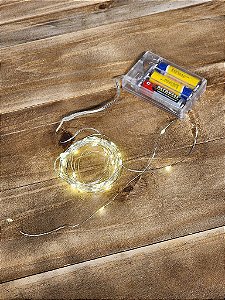 PIISCA FIO DE FADA 50 LEDS 5 METROS BRANCO QUENTE