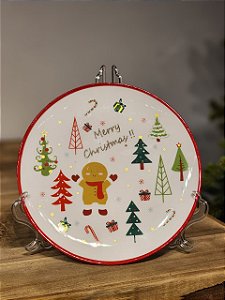 PRATO DECORATIVO GINGERBREAD NATALINO