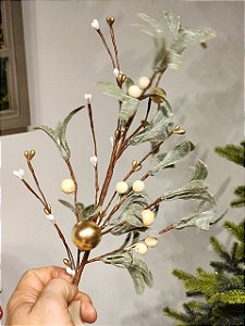 GALHO ARAMADO COM FOLHAGEM 47CM