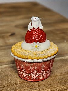 CUPCAKE DECORADO MORANGO 10CM