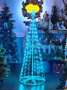 ÁRVORE DE LED RGB 1,80CM BIVOLT USO EXTERNO E INTERNO SEM CONTROLE REMOTO