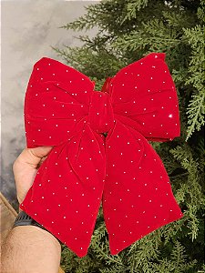 LAÇO DE VELUDO VERMELHO 26CM