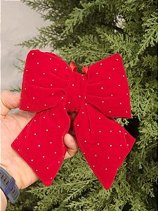 LAÇO DE VELUDO VERMELHO 17CM