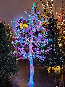 ÁRVORE DE LED CEREJEIRA RGB 2,50CM 110V USO EXTERNO E INTERNO