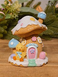 CASINHA DE COELHO CANDY COM LED 12CM