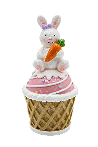 CUPCAKE COM COELHO 13CM - PRÉ VENDA 2026