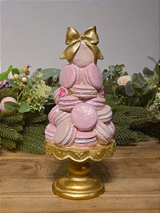 TORRE DE MACARONS EM RESINA 29CM