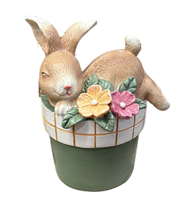 COELHO NA XÍCARA VERDE 12CM - PRÉ VENDA 2026