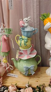 COELHO NA TORRE DE XÍCARA 44CM - PRÉ VENDA 2026