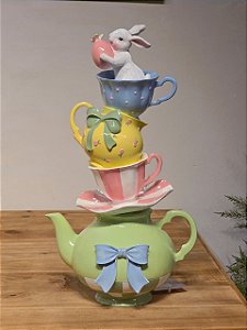 COELHO NA TORRE DE XÍCARA 44CM