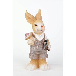 COELHO EM RESINA 38CM PARA USO NO JARDIM - PRÉ VENDA 2026
