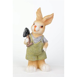 COELHO EM RESINA COM PÁ 38CM PARA USO NO JARDIM - PRÉ VENDA 2026