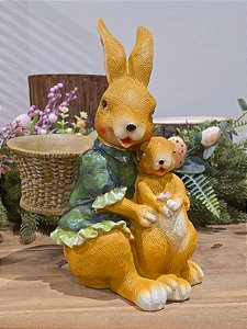 COELHA COM FILHOTE 30CM