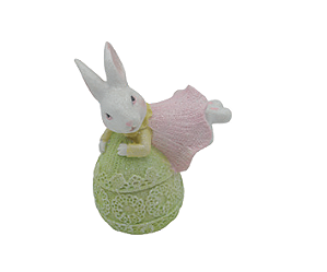 COELHA EM CIMA DO OVO 13CM - PRÉ VENDA 2026