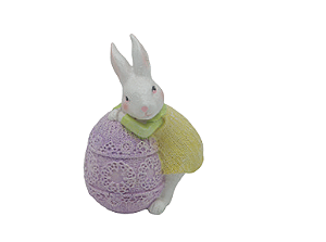 COELHA EM CIMA DO OVO 13CM - PRÉ VENDA 2026