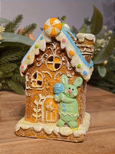 CASINHA DE COELHO COM LED 14CM