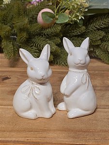 PORTA CONDIMENTOS COELHOS BRANCO