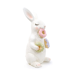 COELHO BRANCO COM DONUTS 31CM - PRÉ VENDA 2026