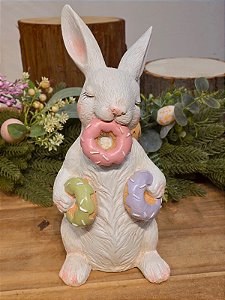 COELHO BRANCO COM DONUTS 31CM