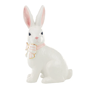 COELHO EM CERÂMICA COM GRAVATA 29CM - PRÉ VENDA 2026