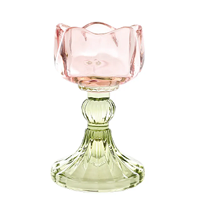 CASTIÇAL FLOR ROSA 13CM - PRÉ VENDA 2026