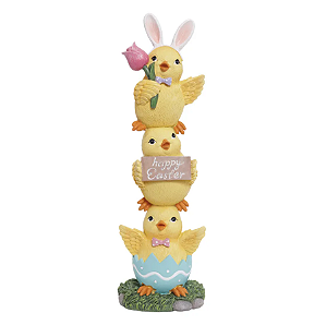 TORRE DE PINTINHOS AMARELINHOS 33CM - PRÉ VENDA 2026