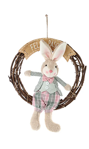GUIRLANDA COM COELHO 45CM - PRÉ VENDA 2026