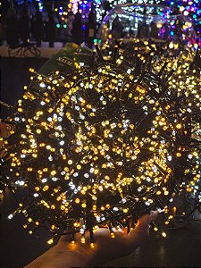 PISCA FESTÃO 1600 LEDS 50 METROS 5 TONS DE WARM COM STROBO BIVOLT - PRÉ VENDA 2026