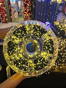 PISCA FESTÃO 3000 LEDS 100 METROS WARM COM STROBO BIVOLT - PRÉ VENDA 2026