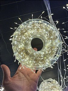 PISCA FIO DE FADA STROBO CLUSTER 20 METROS 1000 LEDS WARM BIVOLT - PRÉ VENDA 2026
