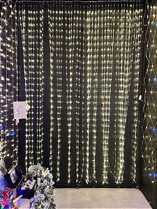 CORTINA STROBO 3X3 METROS COM 1800 LEDS COM 300 WARM BIVOLT - PRÉ VENDA 2026