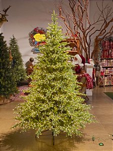 ÁRVORE PINHEIRO REALISTA PÁRIS 2,10CM 3002 GALHOS SUPER ILUMINADA 7000 LEDS WARM BIVOLT