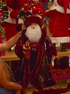 PAPAI NOEL SUPER LUXUOSO VINTAGE BORDO 68CM - PRÉ VENDA 2026