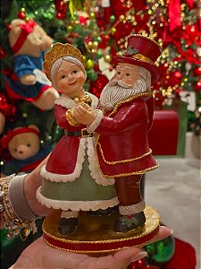 PAPAI NOEL E MAMÃE NOEL DANÇANDO 21CM - PRÉ VENDA 2026