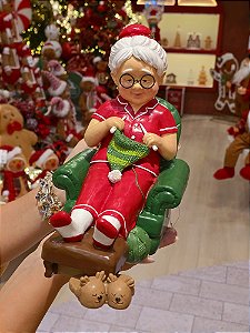 MMÃE NOEL TRICOTANDO 23,5CM - PRÉ VENDA 2026