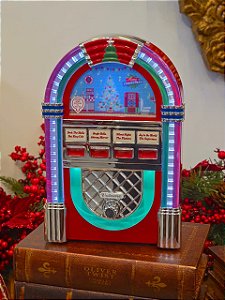 JUKEBOX NATALINA COM LUZES E MUSICAS 22,8CM - PRÉ VENDA 2026