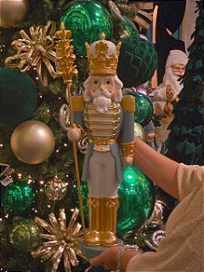 QUEBRA NOZES VERDE CHAMPANHE PEROLA 58,5CM - PRÉ VENDA 2026