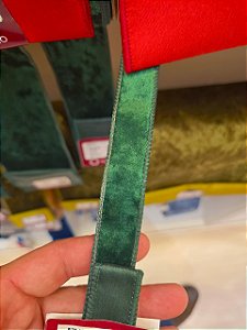 FITA ARAMADA VELUDO VERDE DUPLA FACE VERDE 2,5CM X 9,14M - PRÉ VENDA 2026