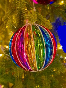 BOLA DE VIDRO COLORIDA 9,5CM - PRÉ VENDA 2026