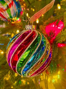 BOLA DE VIDRO COLORIDA 8CM - PRÉ VENDA 2026