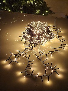 PISCA FESTÃO SUPER STROBO 1600 LEDS 50 METROS WARM FIO VERDE BIVOLT - PRÉ VENDA 2026