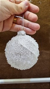 BOLA DE VIDRO BRANCA 8CM - PRÉ VENDA 2026