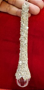 ORNAMENTO GOTA DE VIDRO PRATA 17CM - PRÉ VENDA 2026