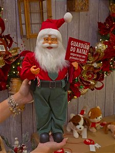 PAPAI NOEL EM PÉ POLICIAL 45CM - PRÉ VENDA 2026