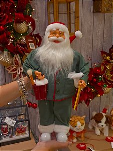 PAPAI NOEL EM PÉ FAXINEIRO 45CM - PRÉ VENDA 2026
