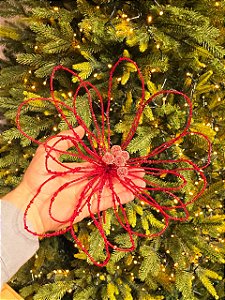 FLOR ARAMADA MIÇANGAS VERMELHA 32CM